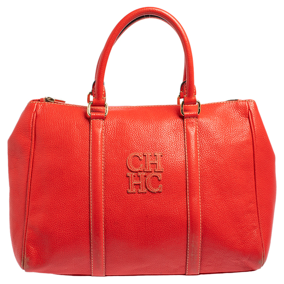 Carolina Herrera Bags Carolina Herrera Red Leather Andy Boston Bag